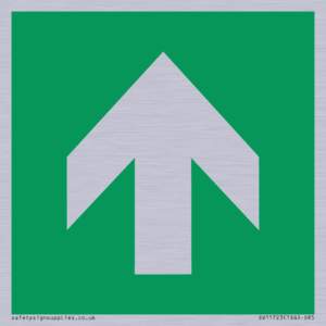 E907 Safe condition: Up / forwards arrow (90 deg supplimentary)